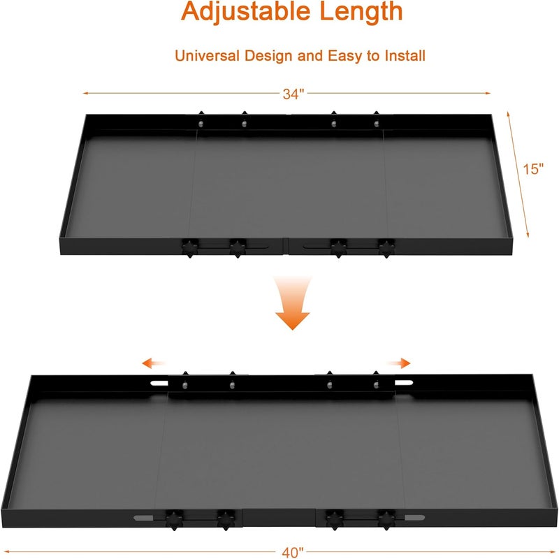 DELSbbq Adjustable Grill Storage Shelf for Traeger Pro 34 Series Pro 780 and Ironwood 885 Pellet Grills, Grill Bottom Shelf Accessory for Traeger Pellet Grills and Other Wood Pellet Grills - Image 2